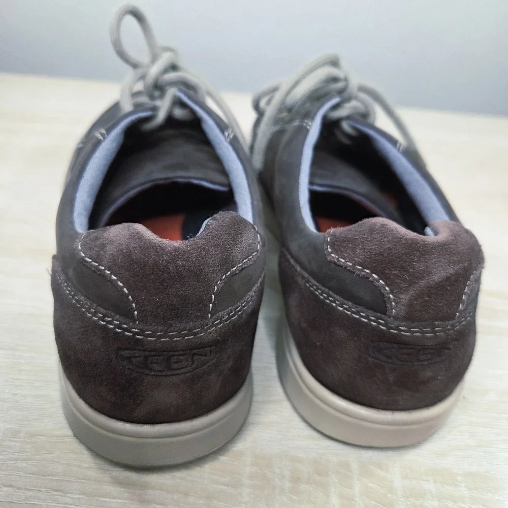 Keen (Men's Size 10) Glenhaven Sneaker Brown Leather Casual Comfort Shoes‎